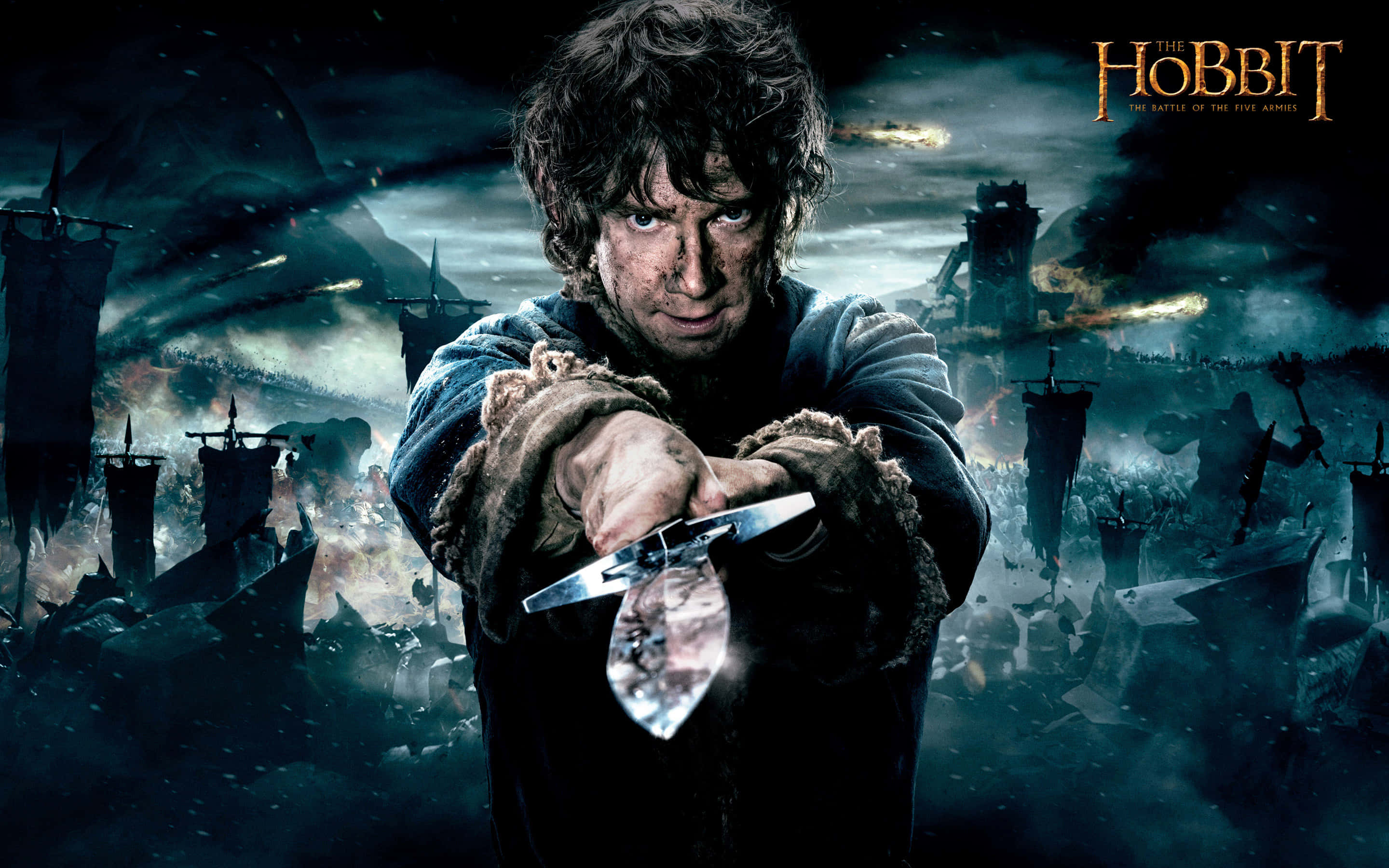 The Hobbit, hobbit warrior, dagger, 2K Desktop Wallpaper