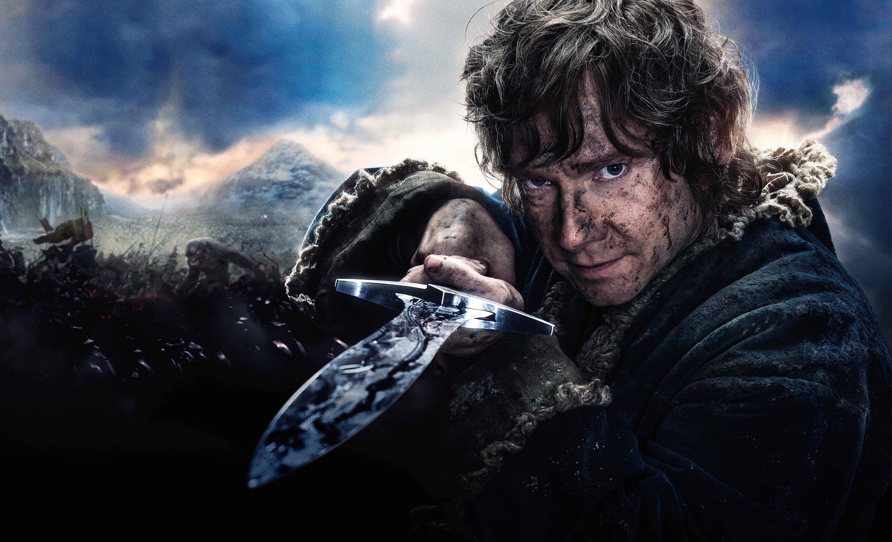 hobbit, sword, dagger, 2K Desktop Wallpaper