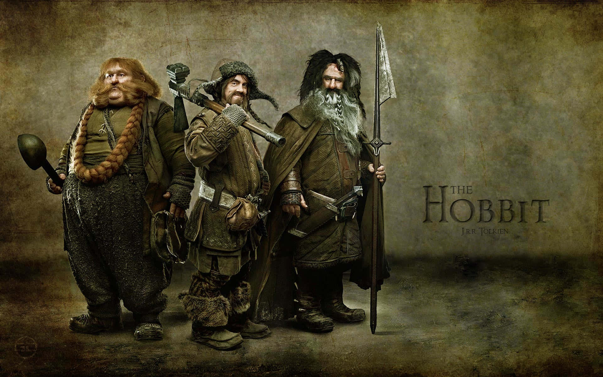 The Hobbit, dwarven companions, bearded dwarves, Full HD Desktop Wallpaper