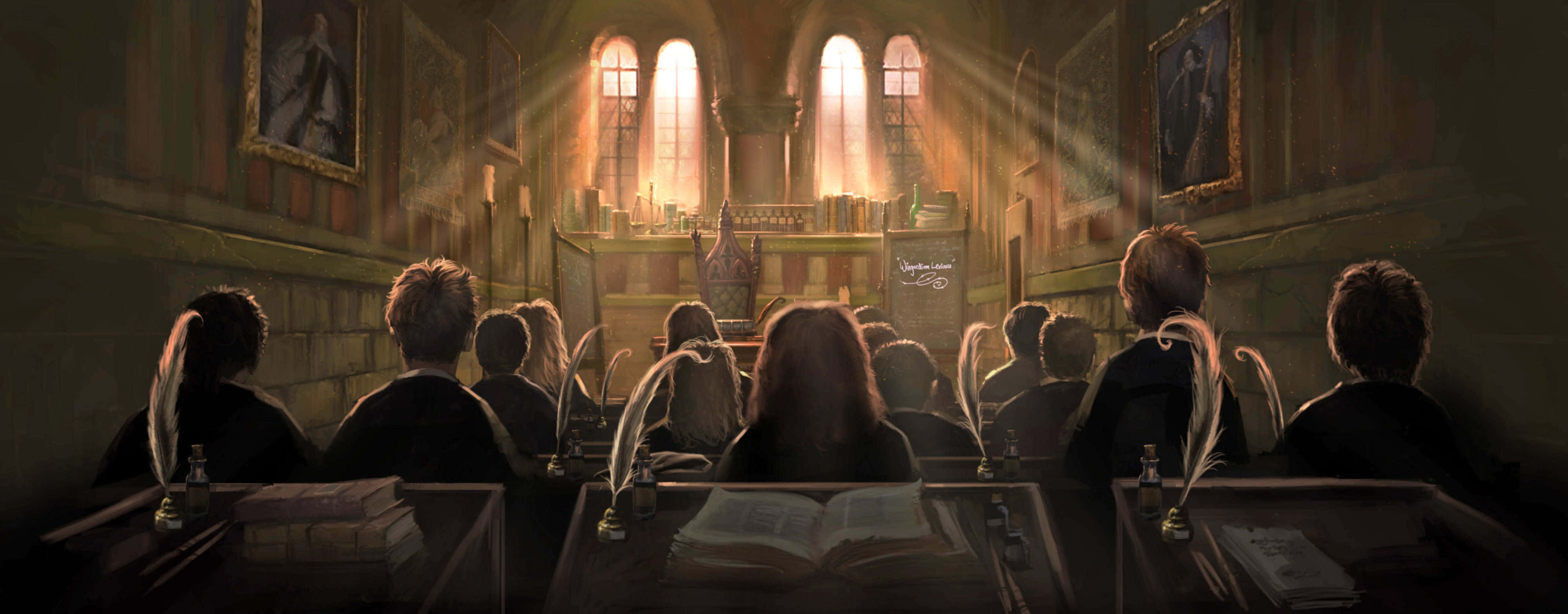 The Hogwarts Dark Arts Classroom, Hogwarts, dark arts classroom, 4K Desktop Wallpaper