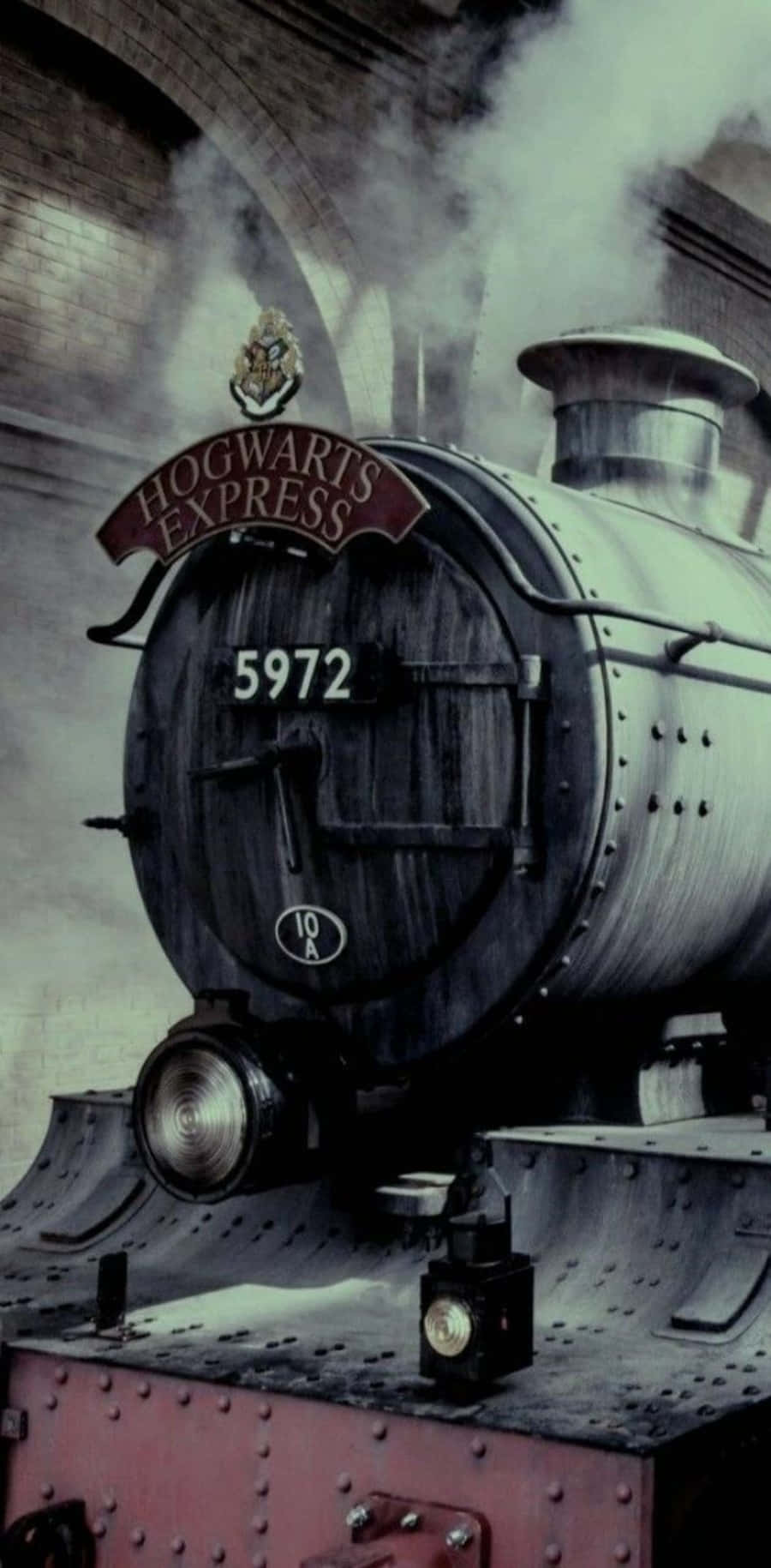Hogwarts Express, steam locomotive, stone archway, HD Phone Wallpaper