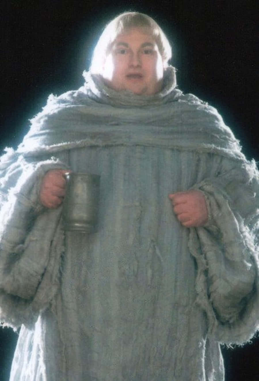 The Hogwarts Ghosts, grey woolen cloak, metal mug, HD Phone Wallpaper
