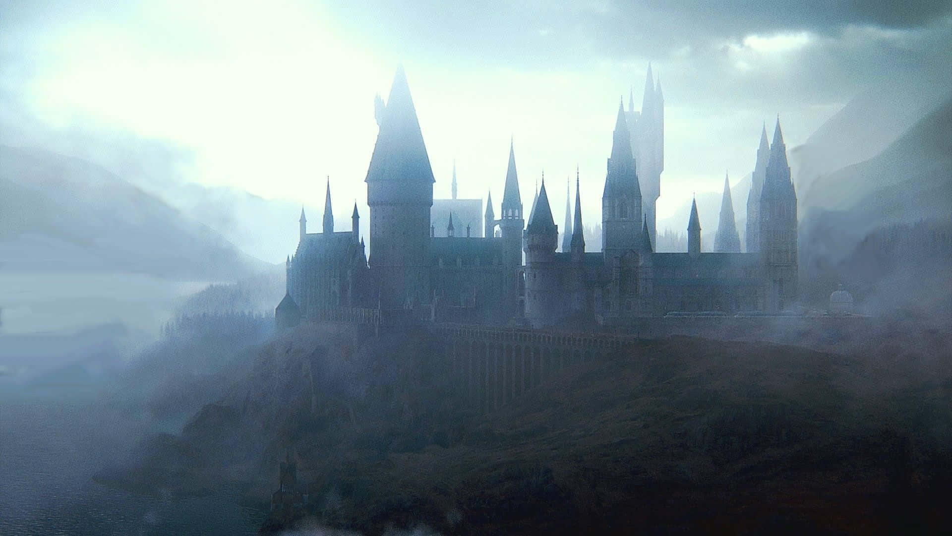 Hogwarts, gothic castle, spires, Full HD Desktop Wallpaper