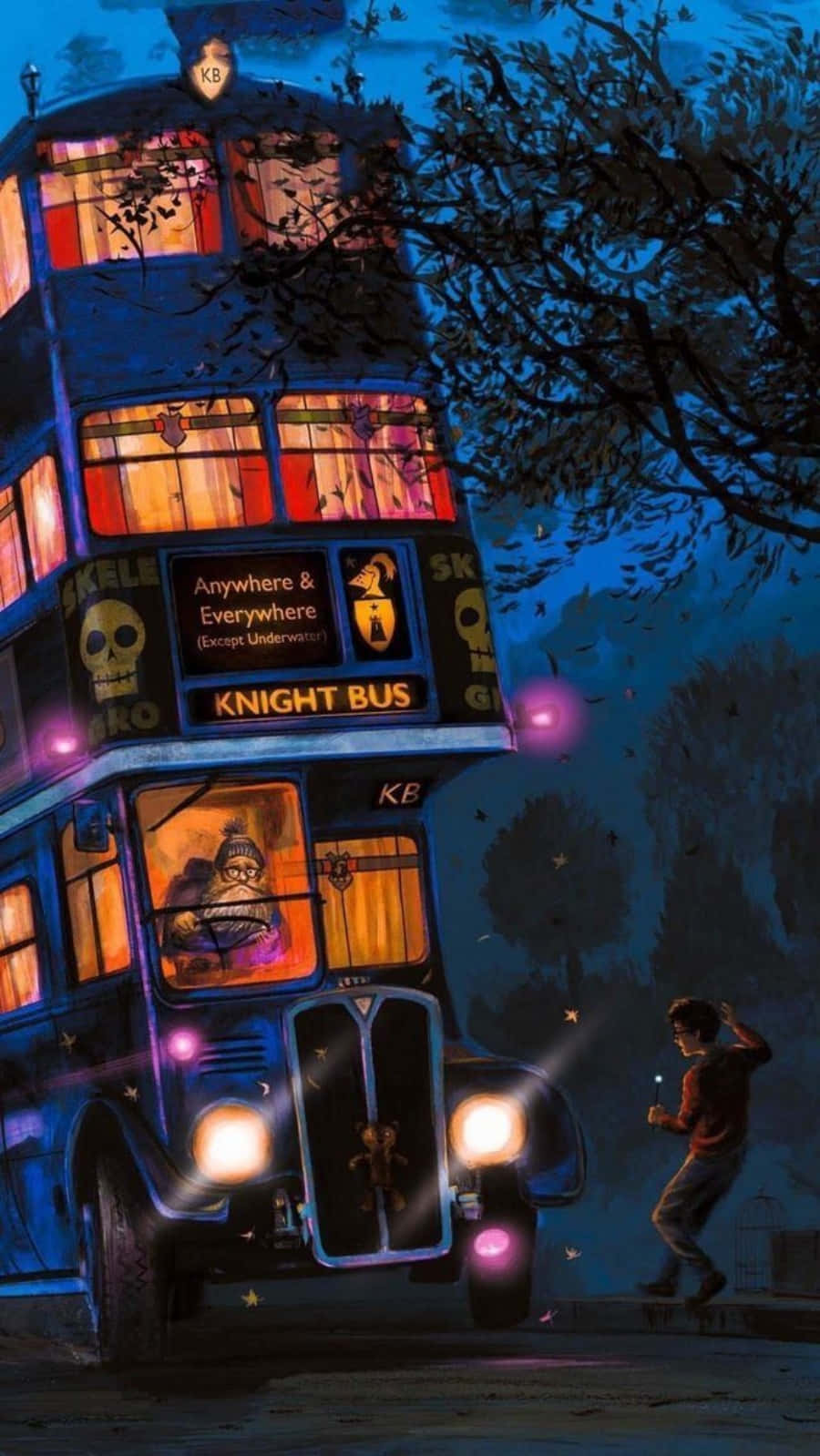 The Hogwarts Knight Bus Stop, Knight Bus, Hogwarts, HD Phone Wallpaper