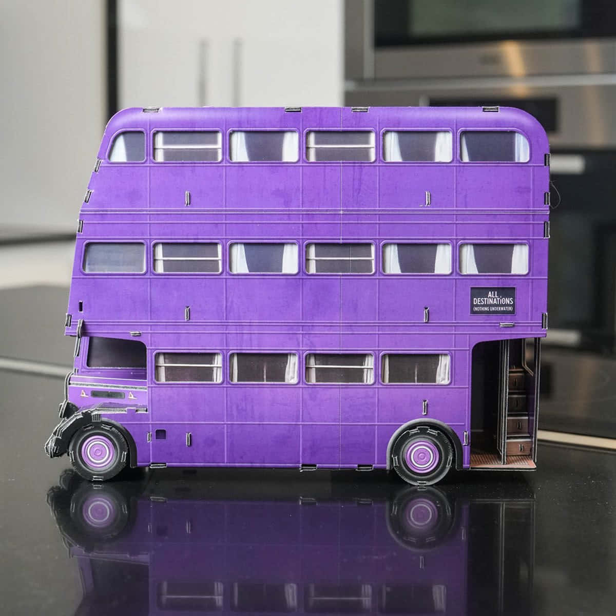 Knight Bus, purple, double-decker bus, SD Desktop Wallpaper