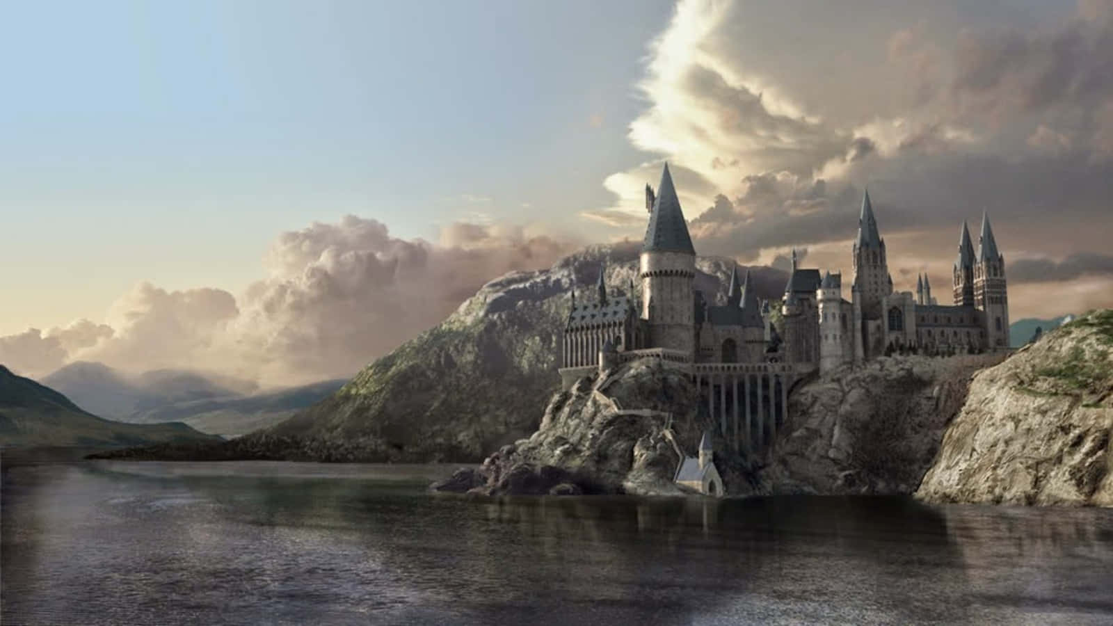 The Hogwarts Lake, Hogwarts, medieval castle, HD Desktop Wallpaper