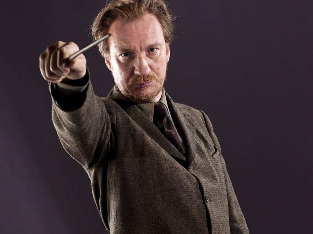 The Hogwarts Professors, brown suit, wand, SD Desktop Wallpaper