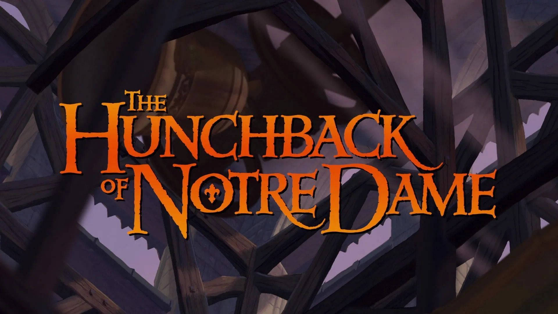 The Hunchback of Notre Dame, fiery orange, dark gothic cathedral, Full HD Desktop Wallpaper