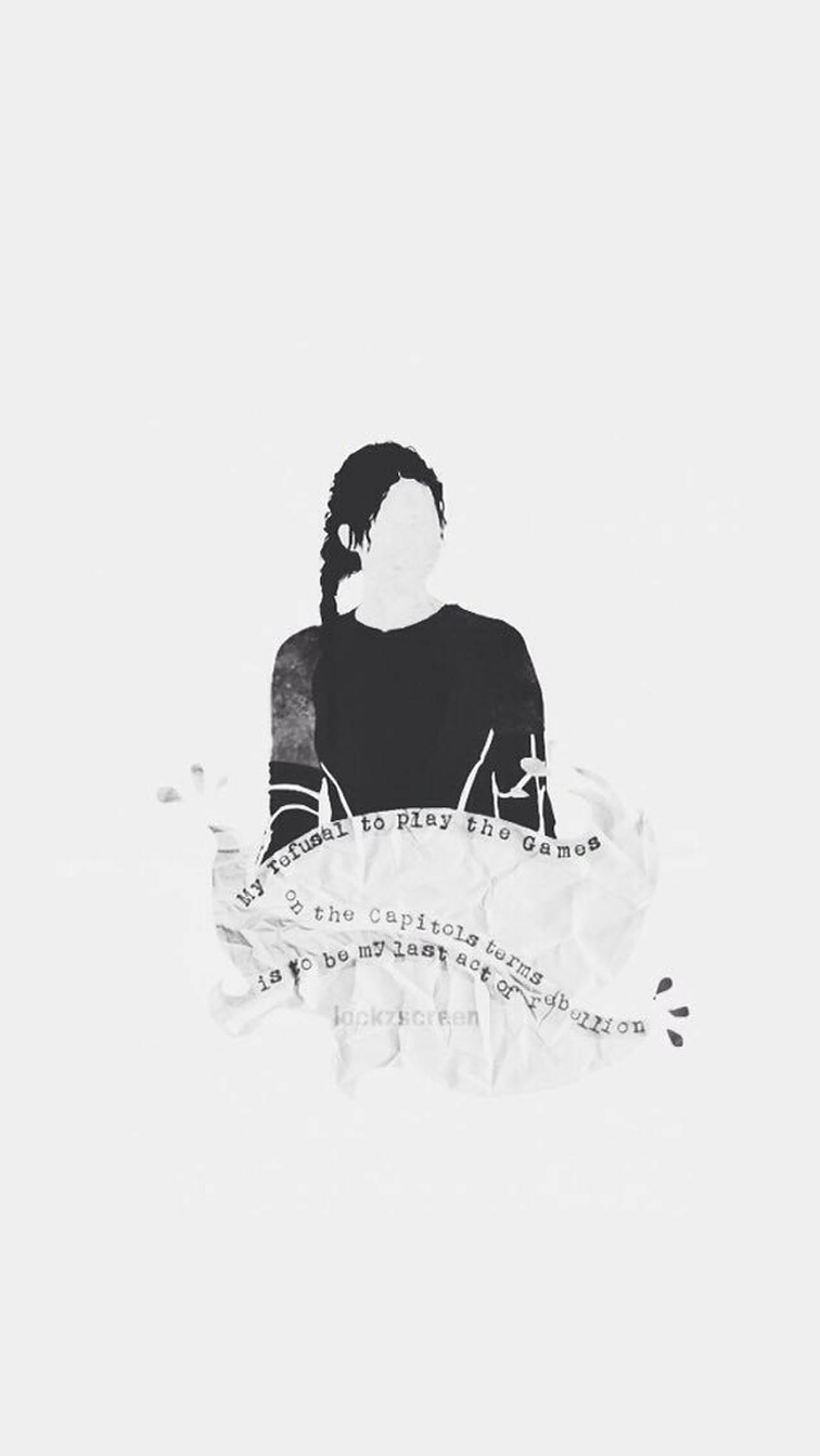 The Hunger Games, greyscale art, monochrome silhouette, Full HD Phone Wallpaper