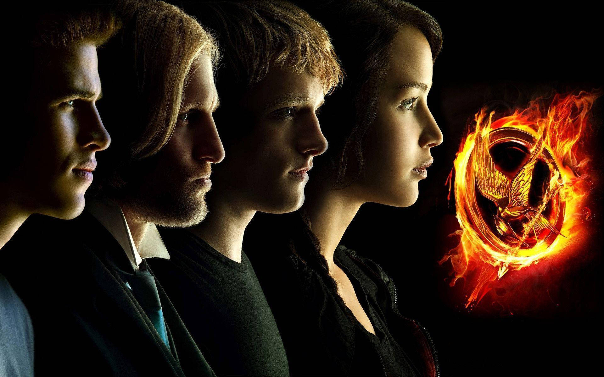 The Hunger Games, mockingjay emblem, blackness, Full HD Desktop Wallpaper