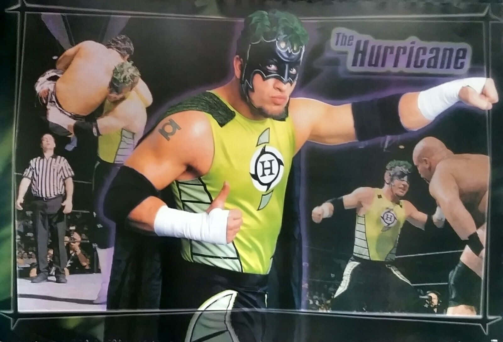 The Hurricane, green mask, yellow trunks, HD Desktop Wallpaper