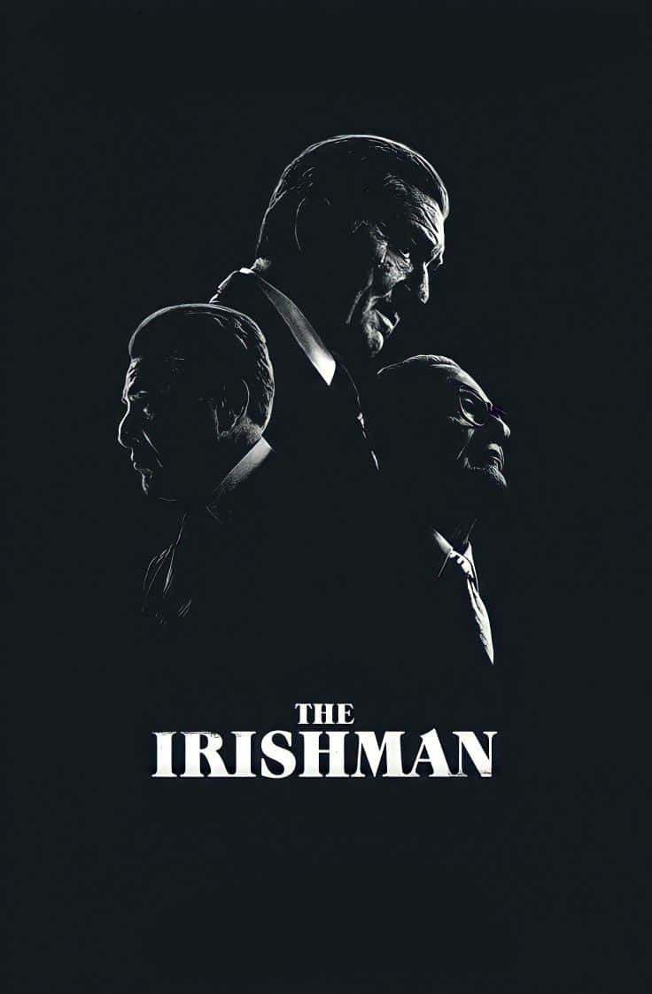 The Irishman, cinematic masterpiece, three men in suits, SD Phone Wallpaper