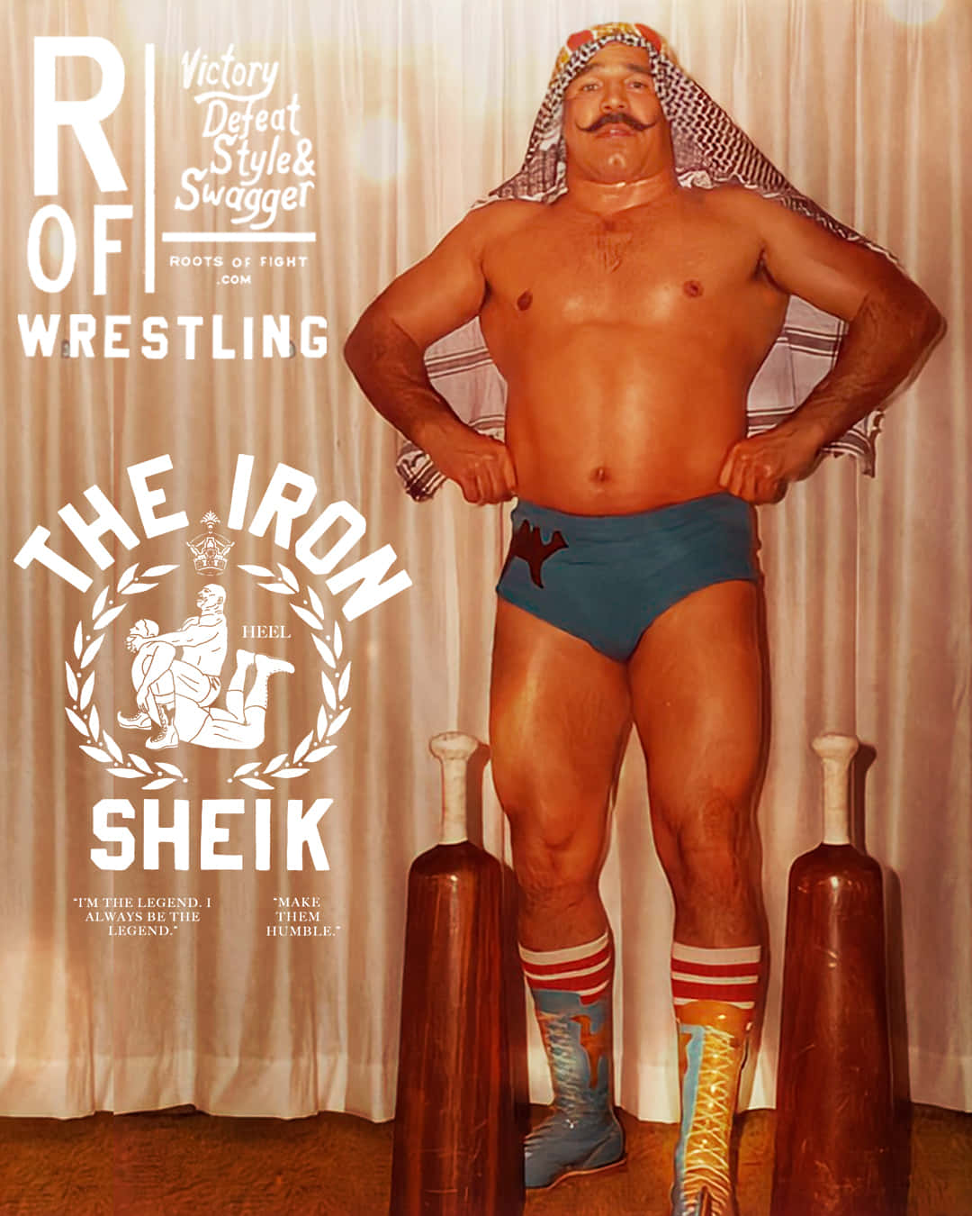 The Iron Sheik, blue trunks, colorful boots, HD Phone Wallpaper