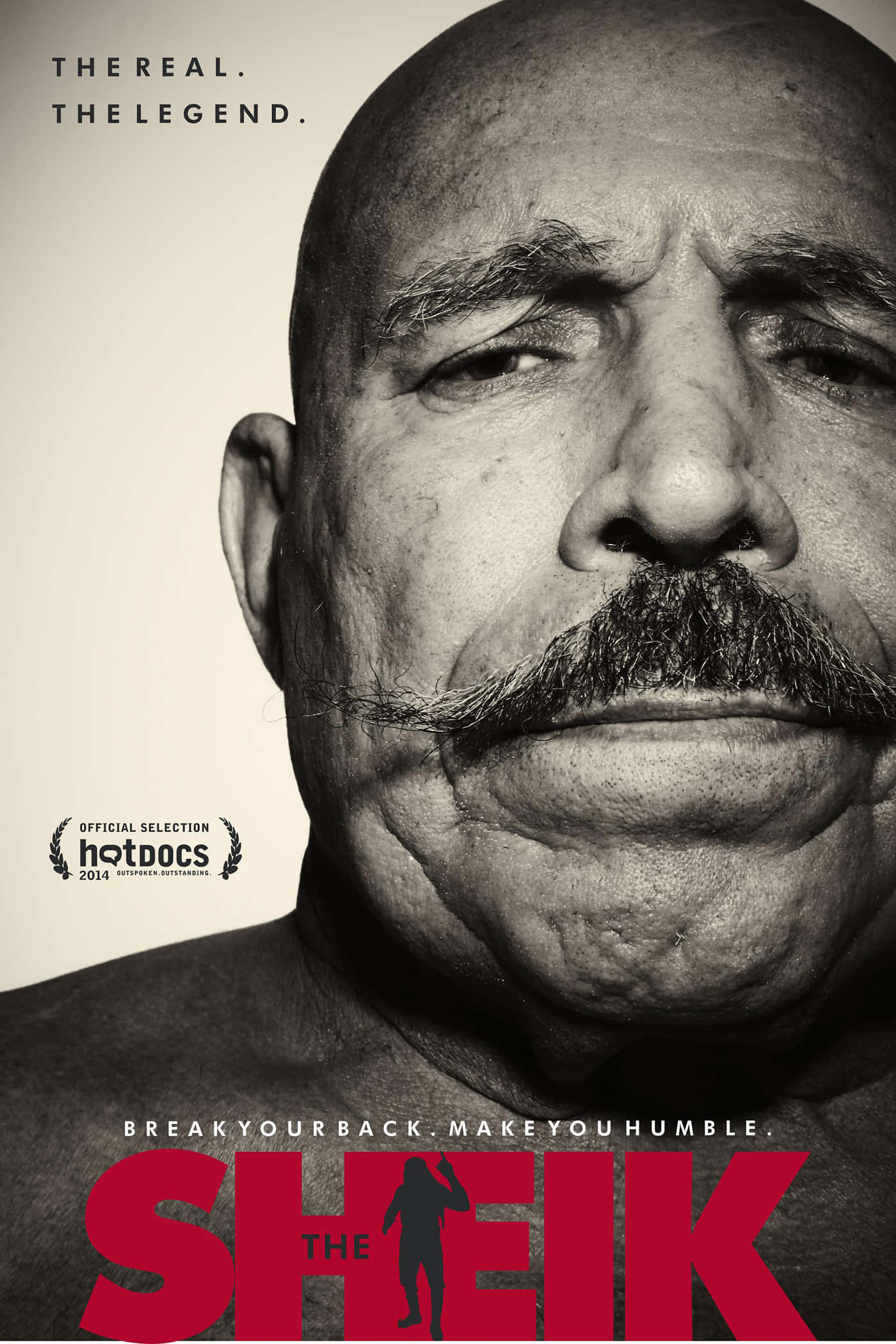The Iron Sheik, black and white, bald man, Full HD Phone Wallpaper