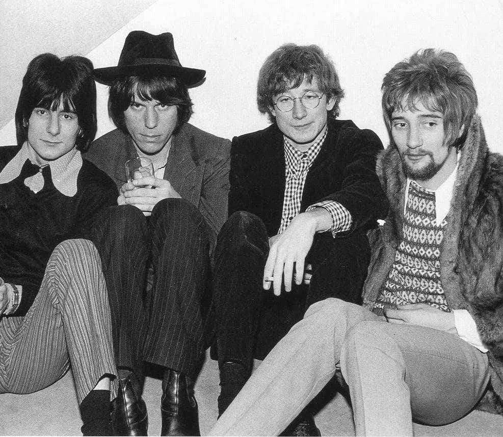 Jeff Beck Group, 1960s fashion, black and white portrait, SD Desktop Wallpaper