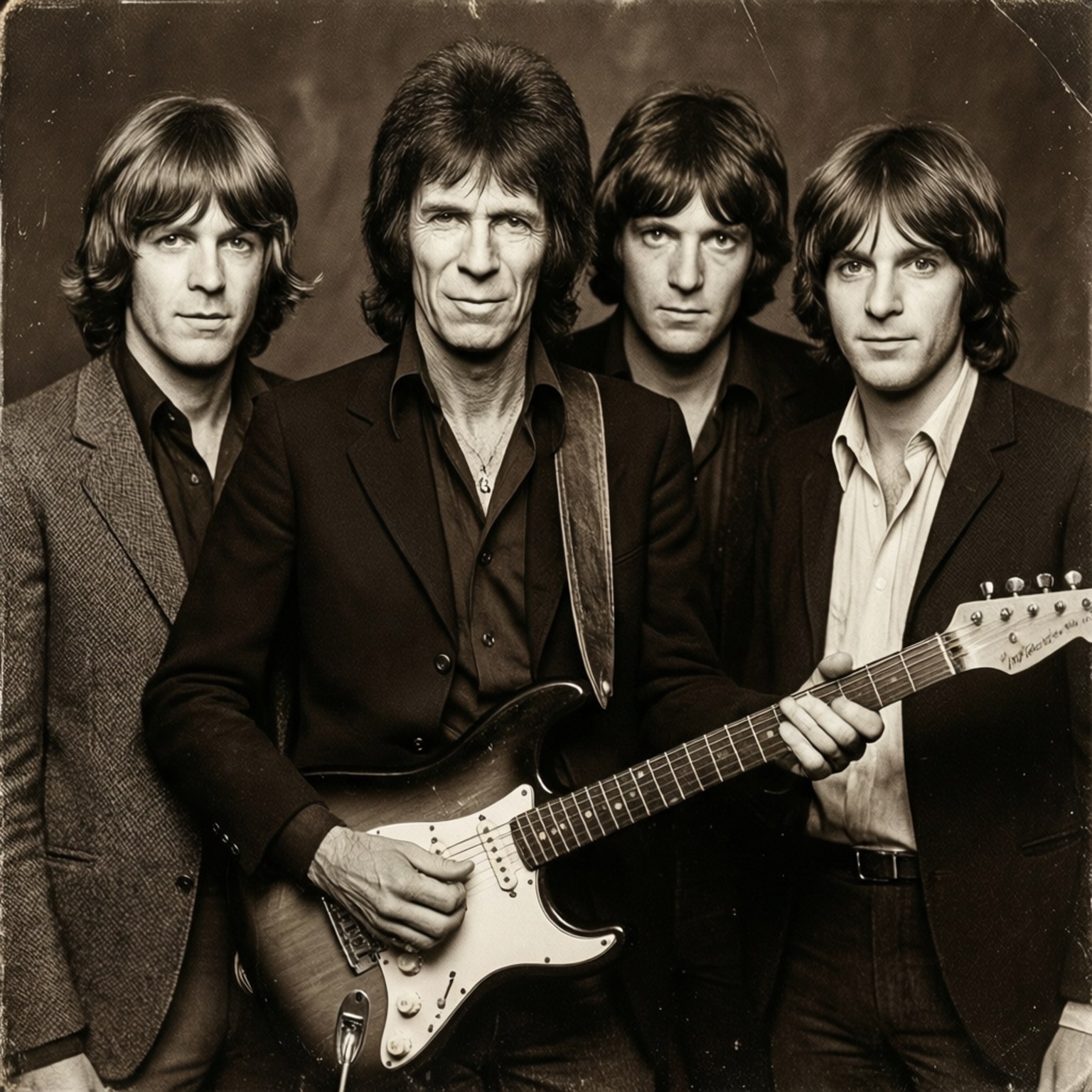 The Jeff Beck Group, black and white, band photo, HD Desktop Wallpaper