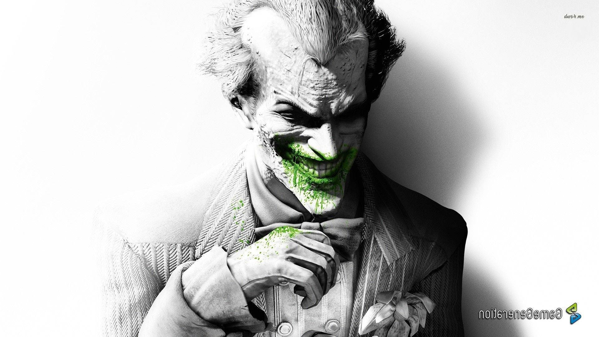 Joker, green paint, suit, Full HD Desktop Wallpaper