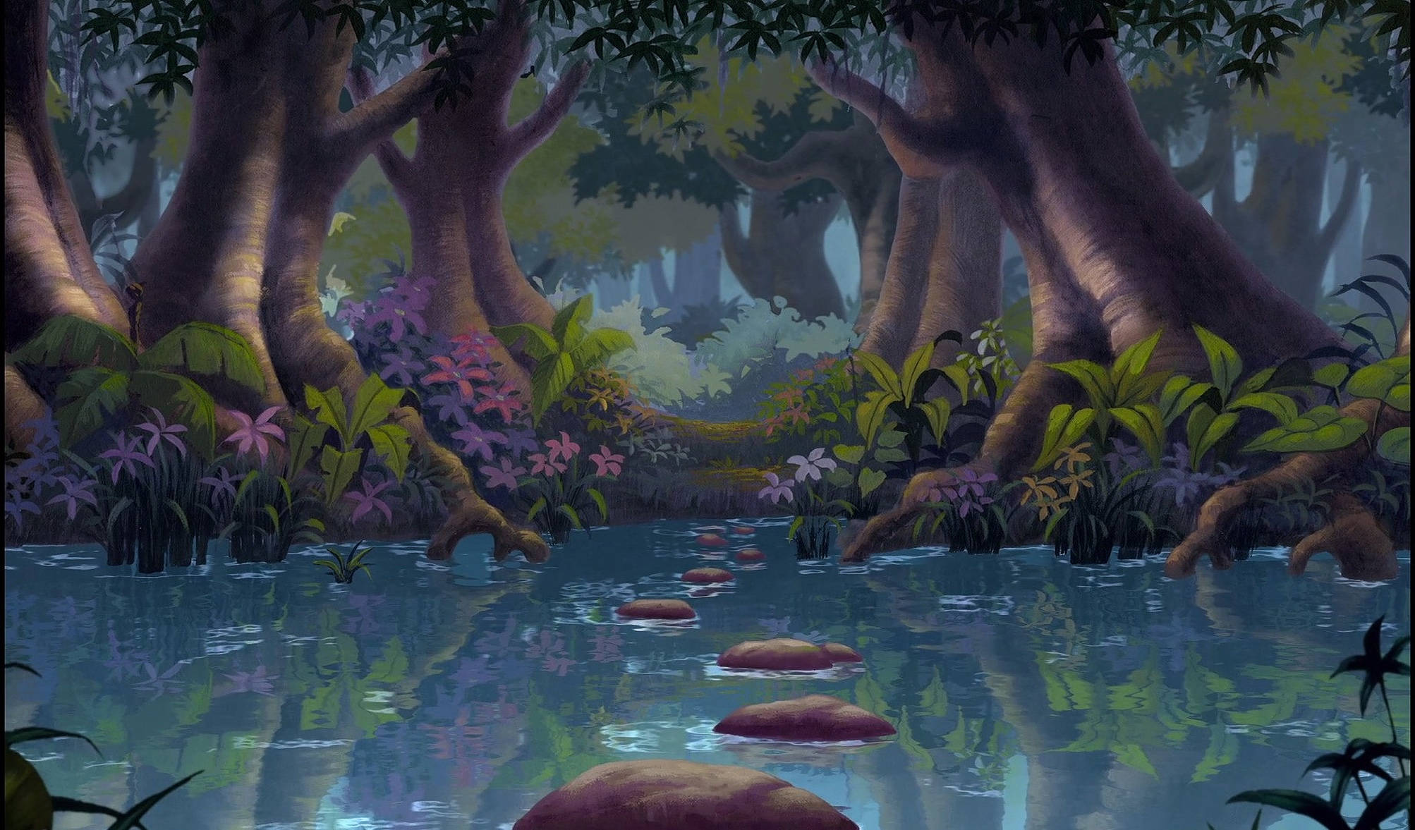 The Jungle Book, swamp, jungle scene, Full HD Desktop Wallpaper