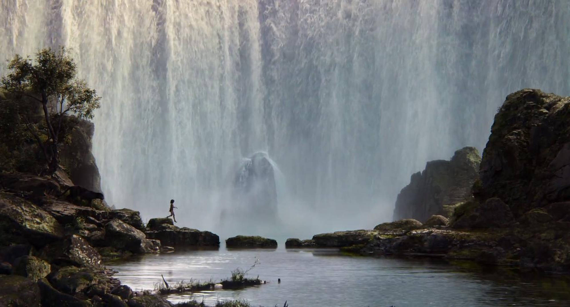 The Jungle Book, majestic waterfall, massive cascading waterfall, Full HD Desktop Wallpaper