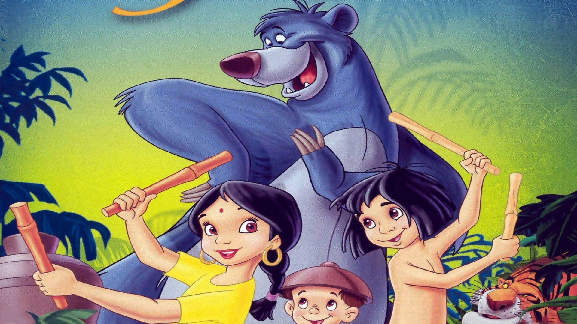 The Jungle Book, bear, girl, Full HD Desktop Wallpaper