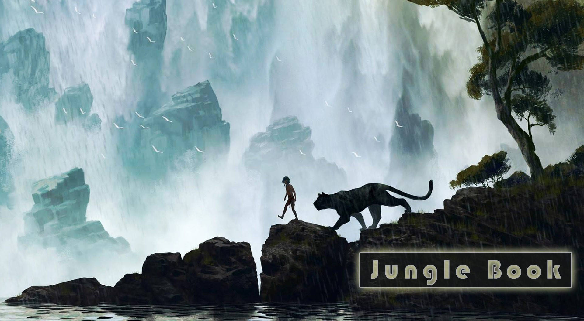 The Jungle Book, boy, black panther, Full HD Desktop Wallpaper