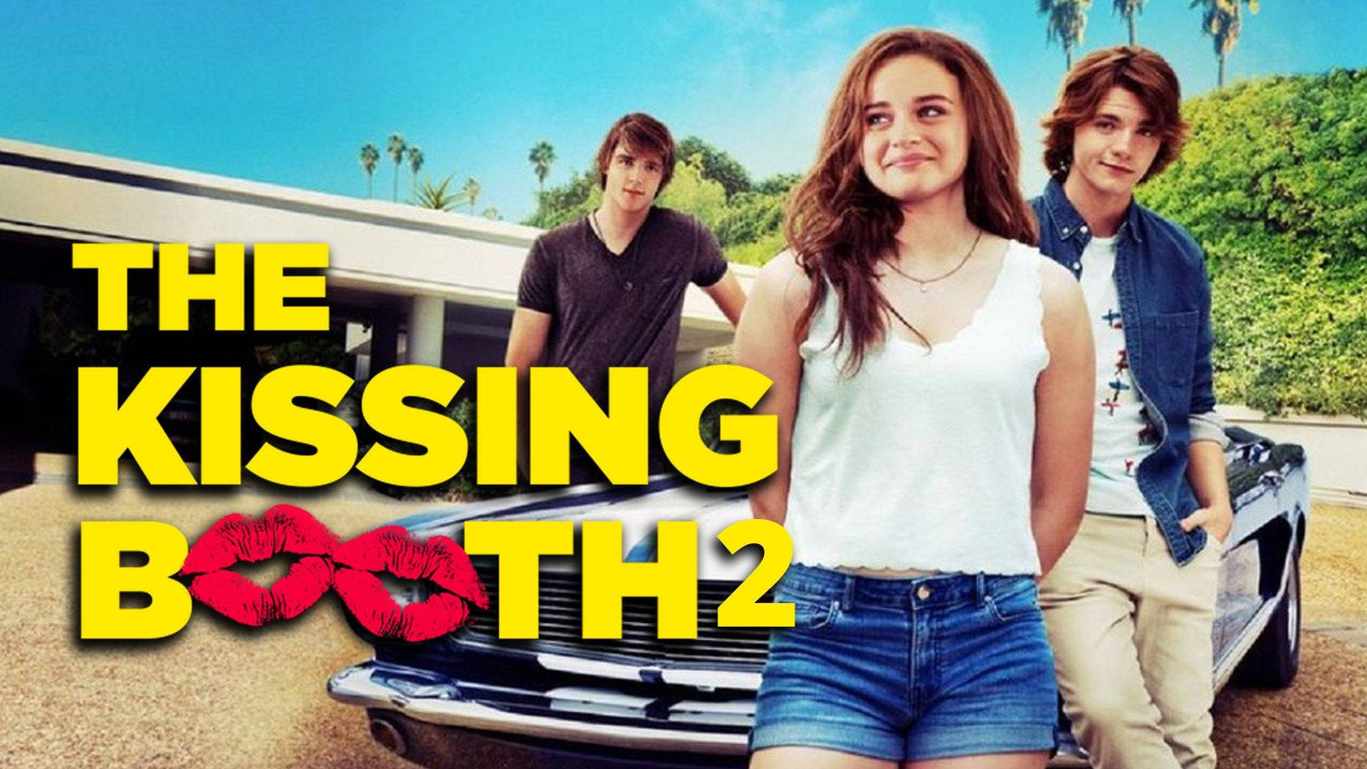 The Kissing Booth 2, classic car, bright blue sky, Full HD Desktop Wallpaper