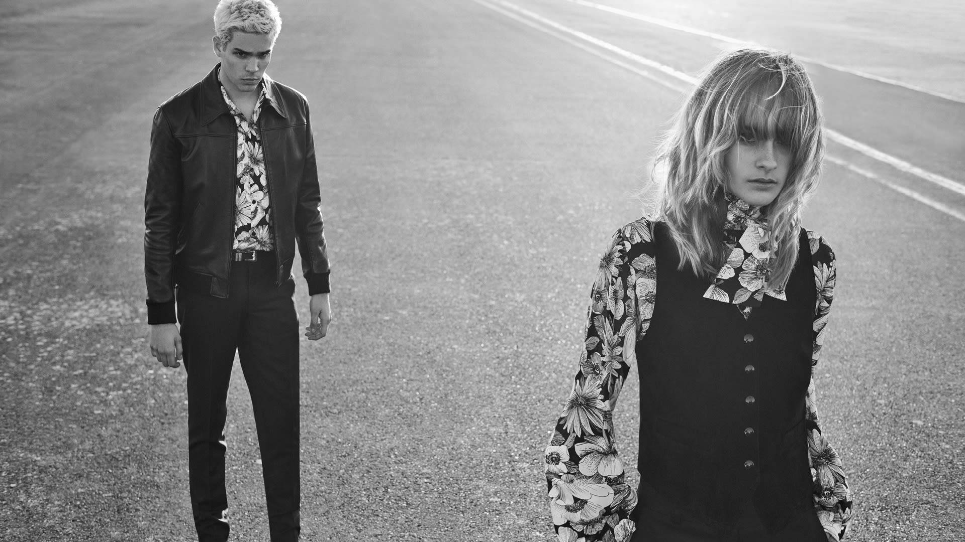 The Kooples, monochrome, empty road, Full HD Desktop Wallpaper