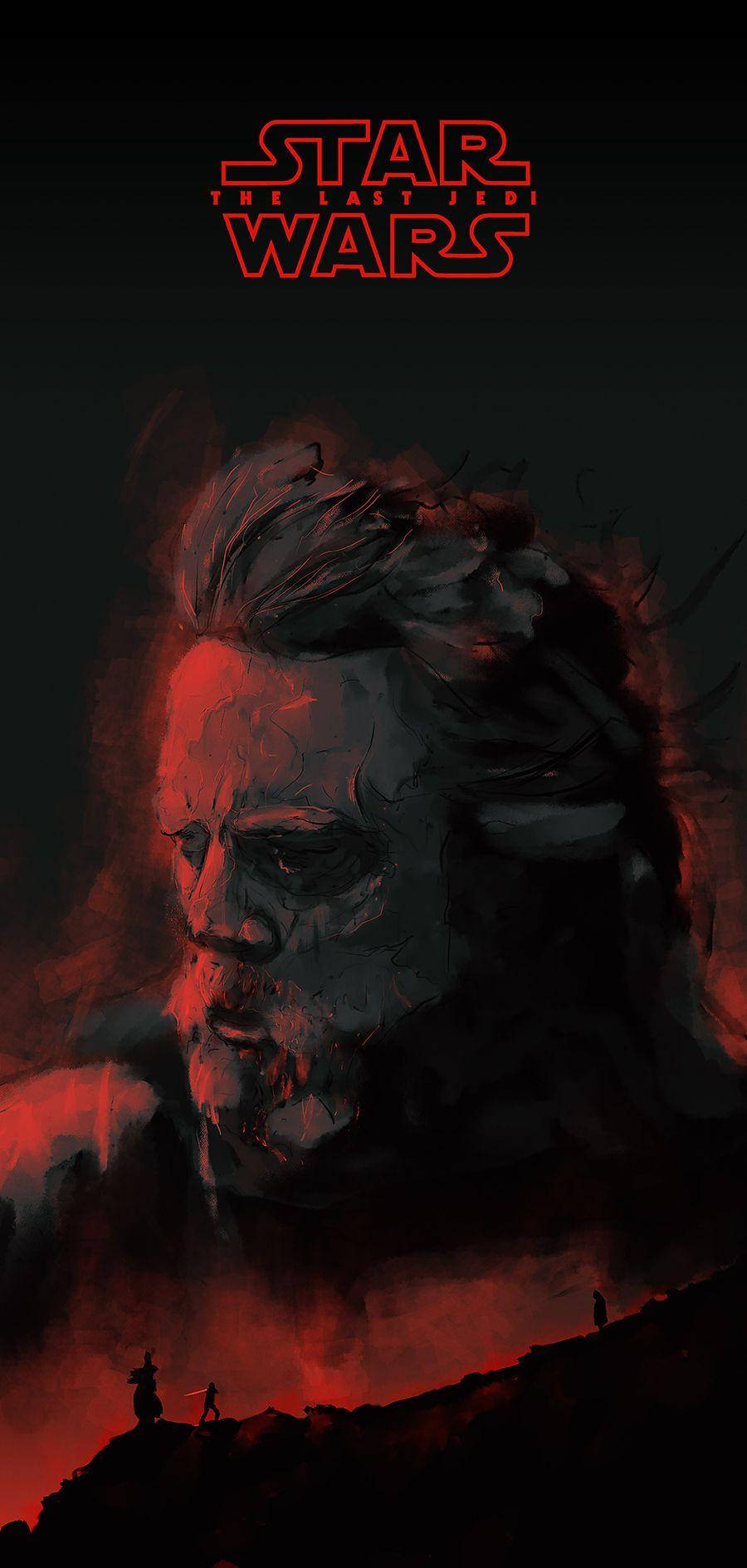 The Last Jedi Star Wars, Star Wars logo, red light, HD Phone Wallpaper