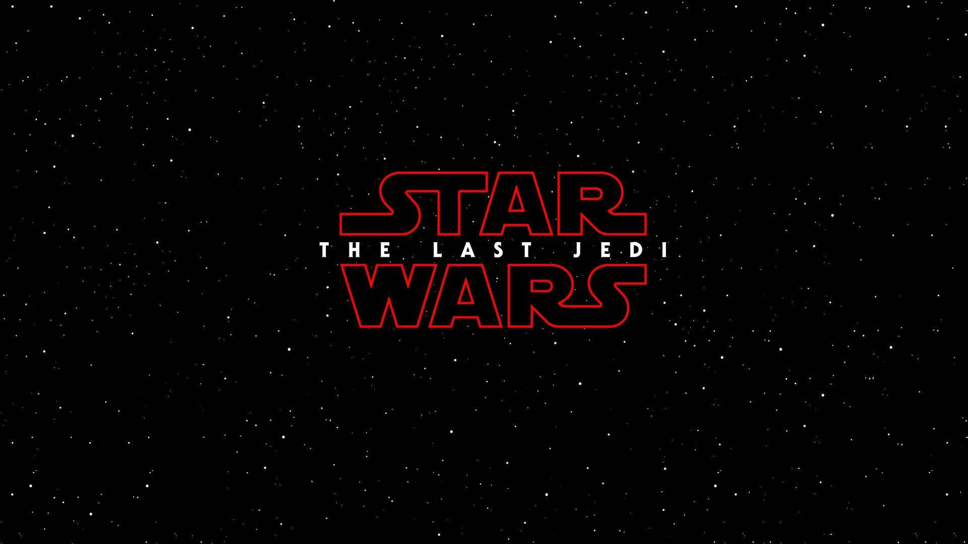 The Last Jedi Star Wars, Star Wars The Last Jedi logo, red outlined, Full HD Desktop Wallpaper