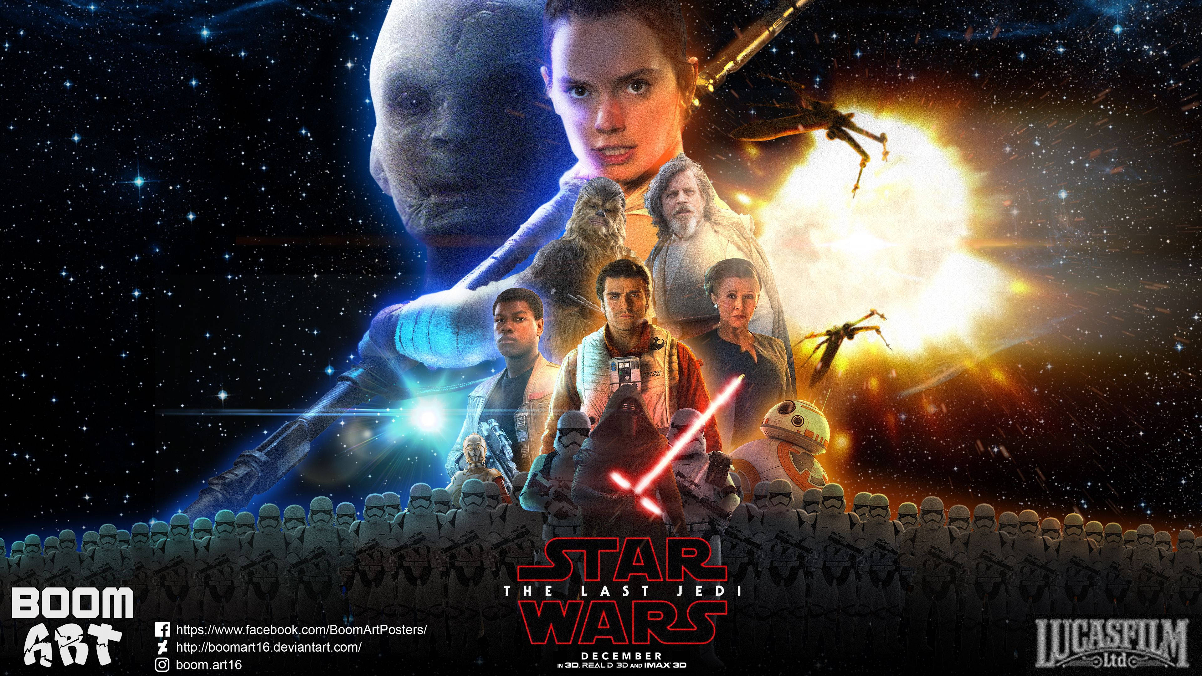 The Last Jedi, Star Wars, heroes, 4K Desktop Wallpaper