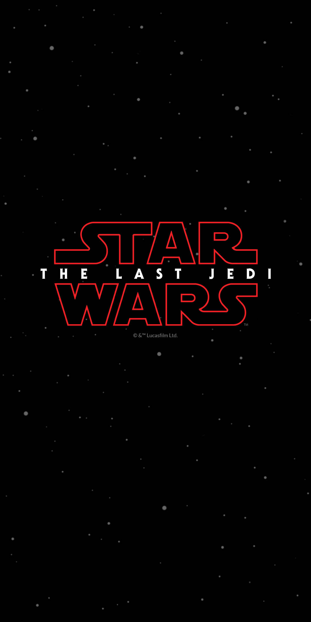 Star Wars The Last Jedi, red outlined, logo, Full HD Phone Wallpaper