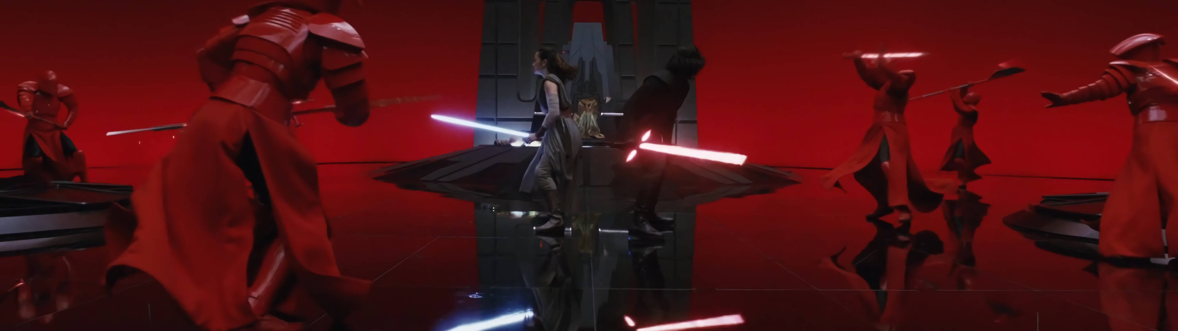 Star Wars, The Last Jedi, lightsaber duel, 4K Desktop Wallpaper