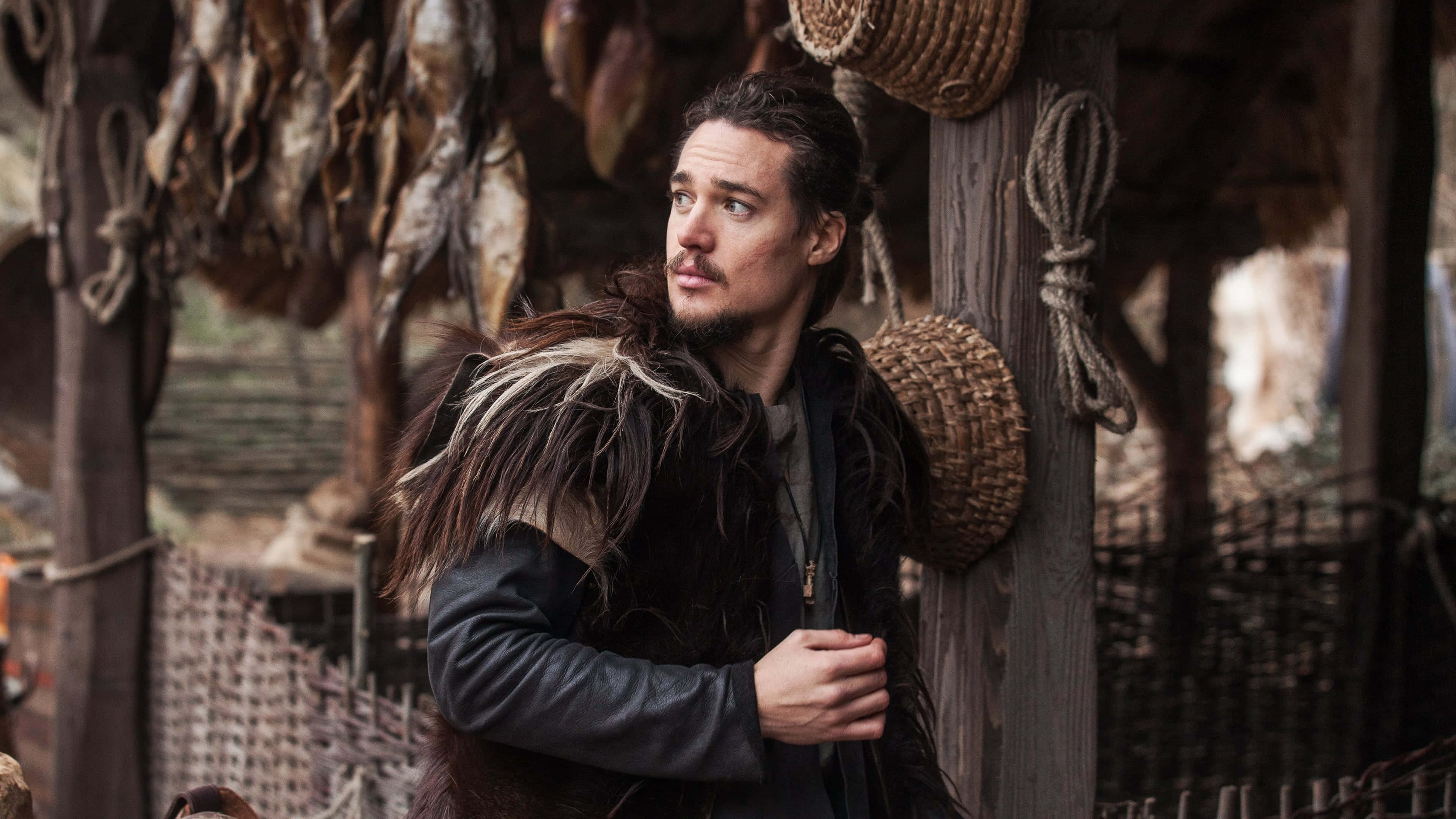 The last kingdom, rugged man, fur and leather, 4K Desktop Wallpaper