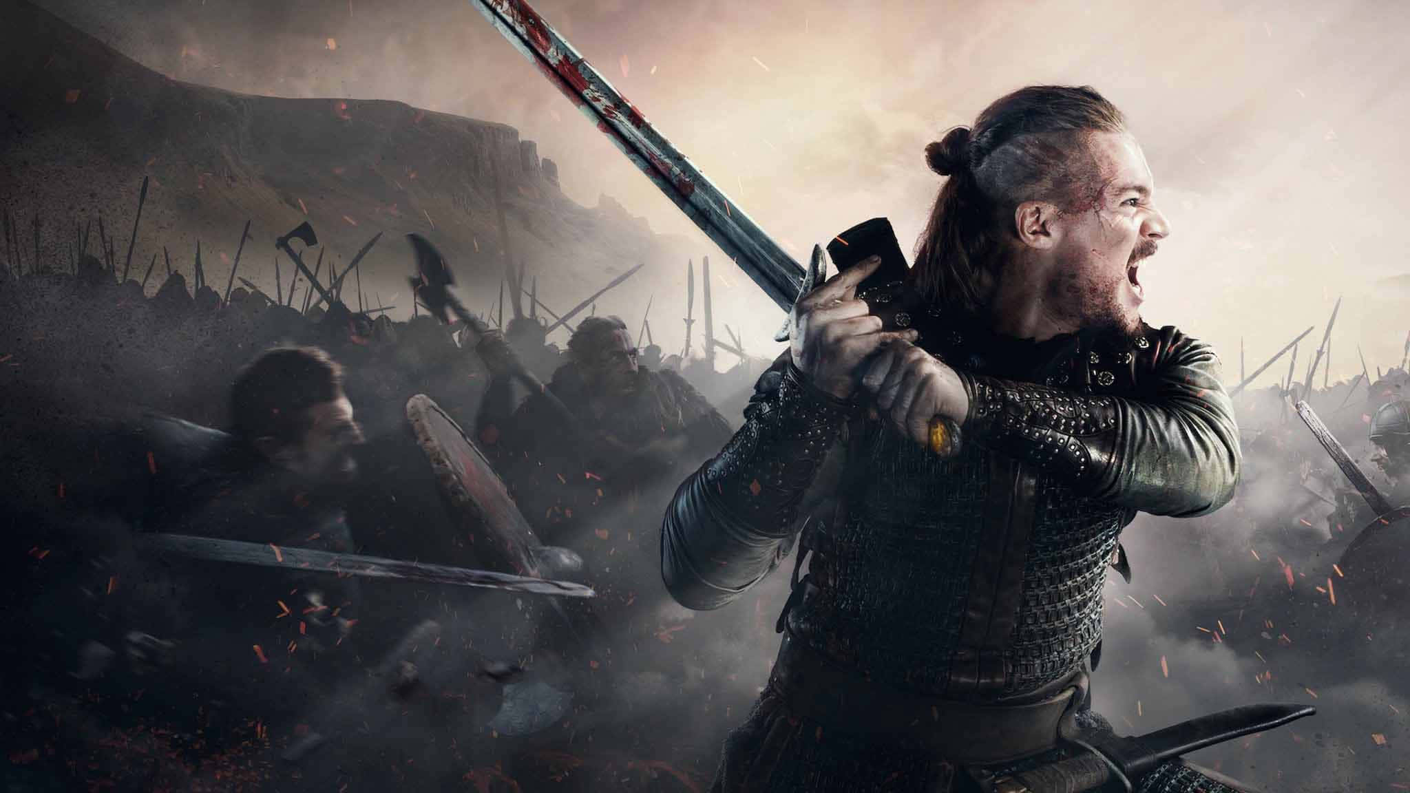 The Last Kingdom, warrior, bloodied sword, Full HD Desktop Wallpaper