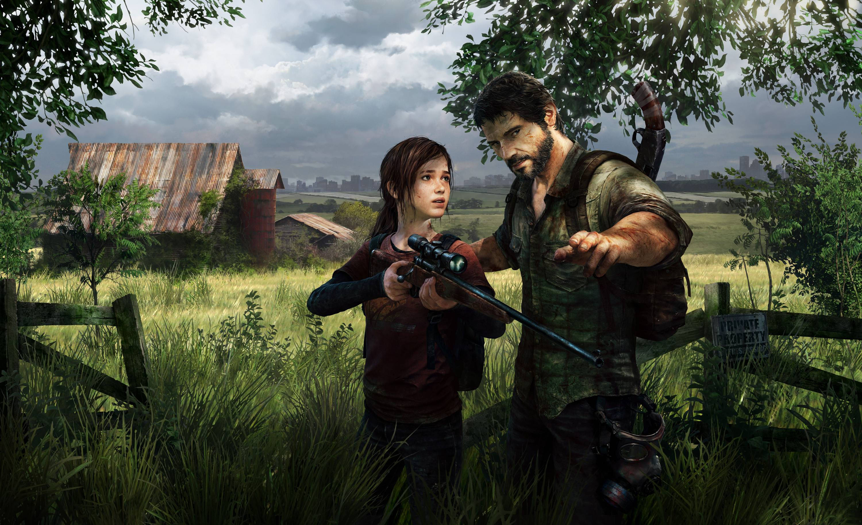 The Last Of Us, rusted barn, cloudy sky, 2K Desktop Wallpaper
