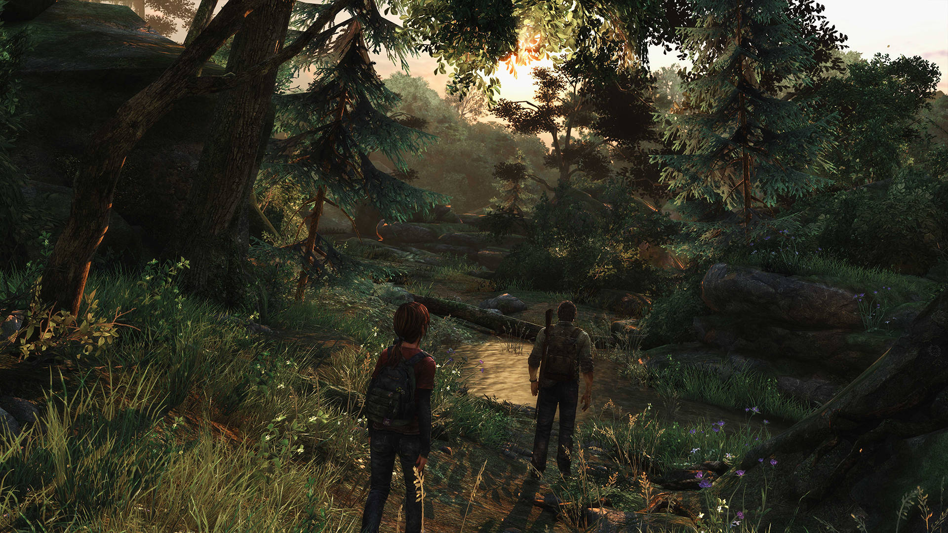 The Last Of Us, mobile game, sun-dappled forest path, Full HD Desktop Wallpaper