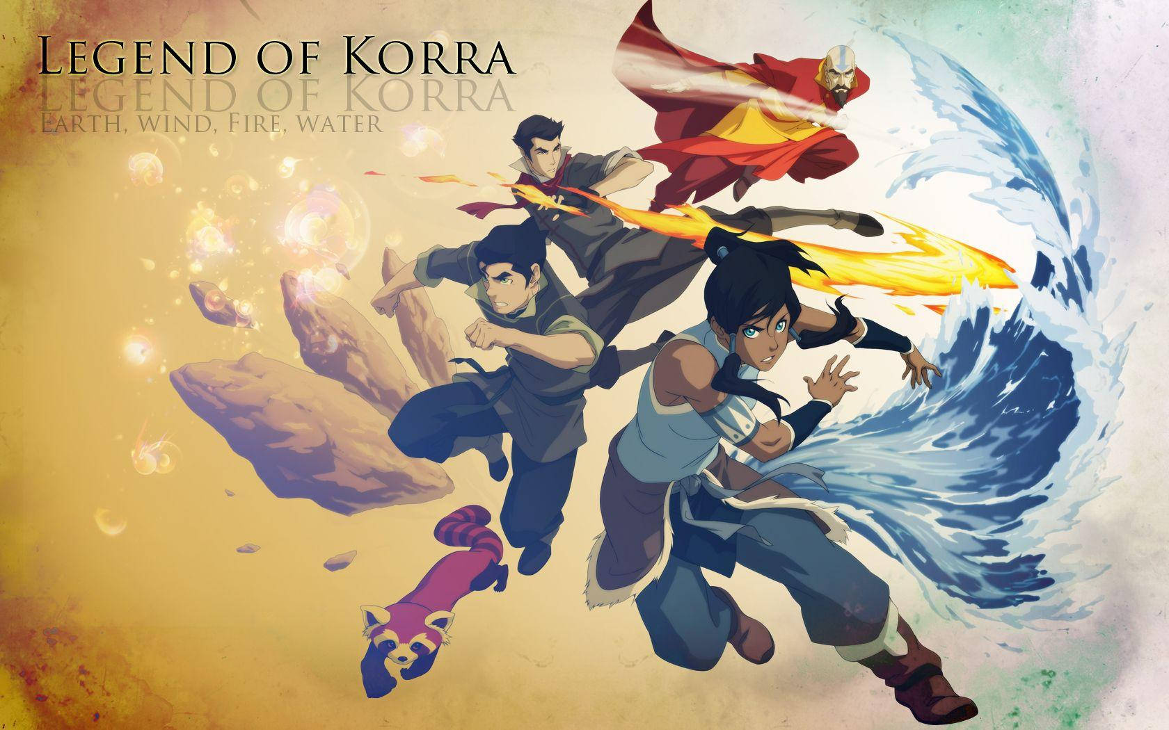 The Legend Of Korra, Fire, Earth, HD Desktop Wallpaper