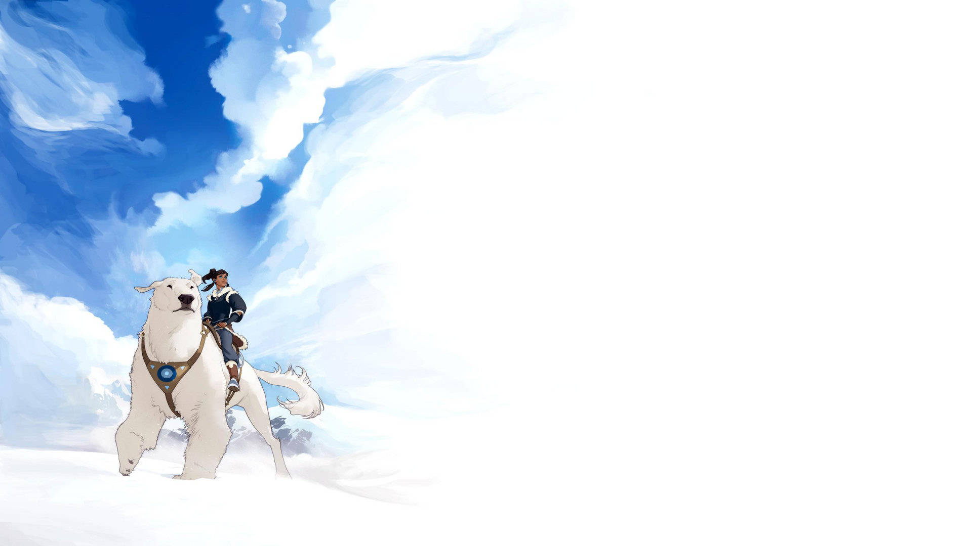 The Legend Of Korra, polar bear, snowy plain, Full HD Desktop Wallpaper