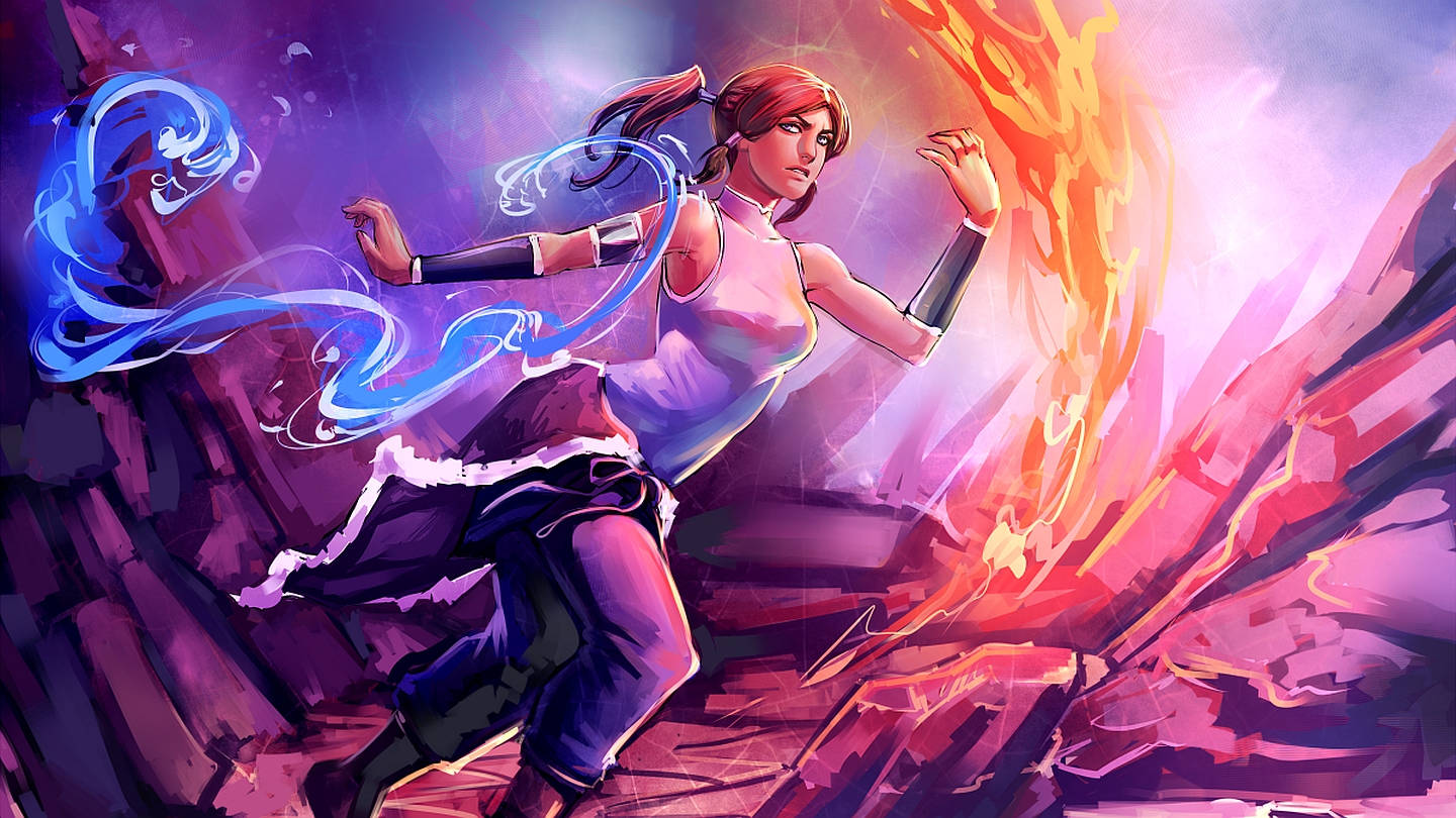 The Legend Of Korra, fire bending, water bending, HD Desktop Wallpaper