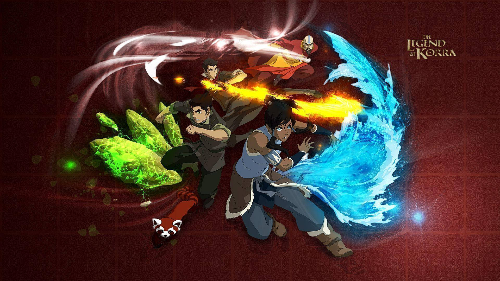 The Legend of Korra, fire, earth, Full HD Desktop Wallpaper