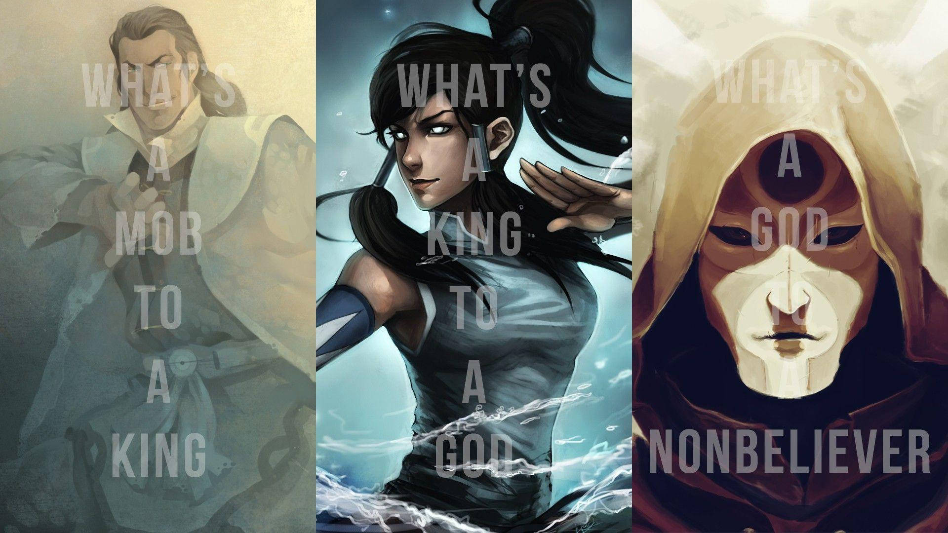 The Legend of Korra, anime-style, dramatic poses, Full HD Desktop Wallpaper