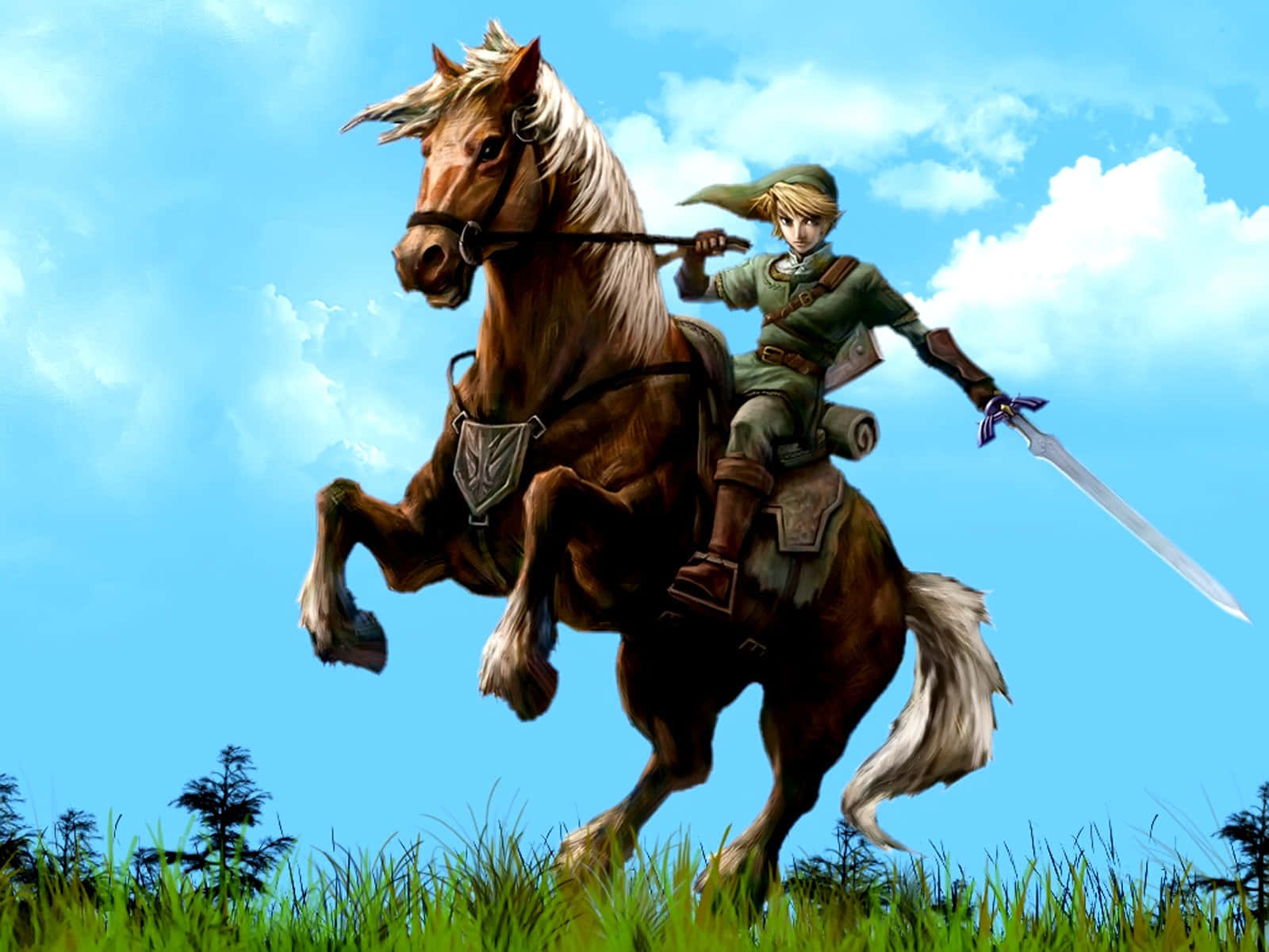 The Legend of Zelda, Epona, green armor, HD Desktop Wallpaper