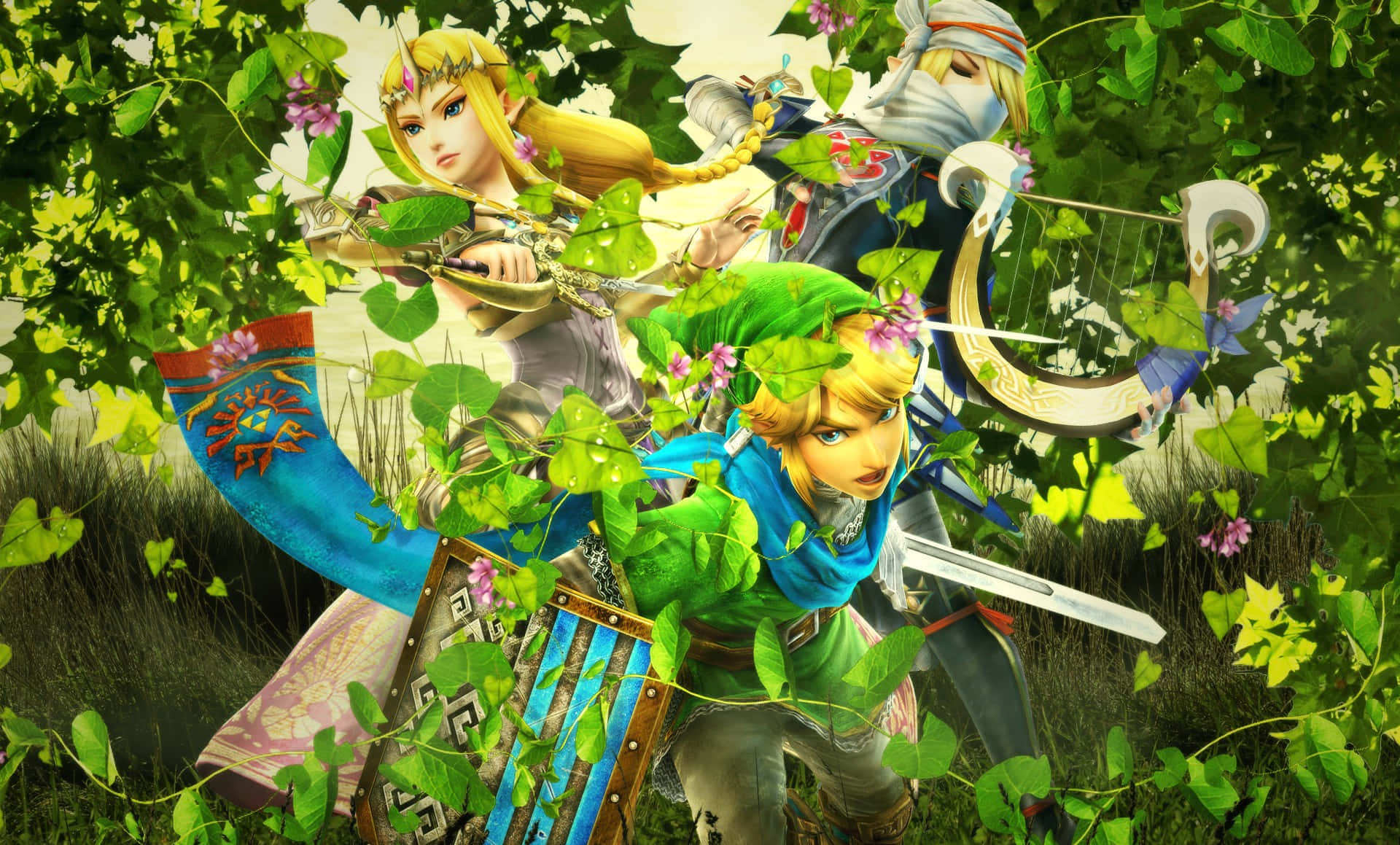 The Legend of Zelda: Hyrule, Hyrule, lush green foliage, Full HD Desktop Wallpaper