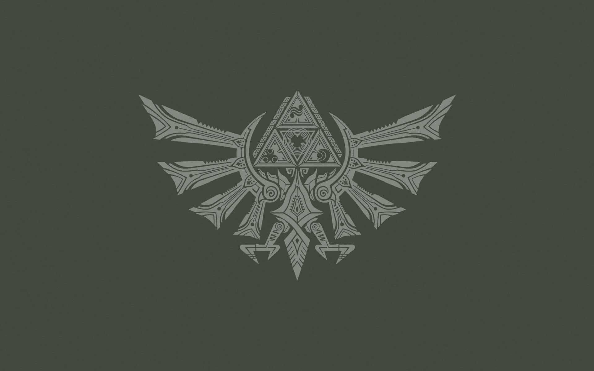 The Legend of Zelda, Hyrule, silver triforce emblem, Full HD Desktop Wallpaper