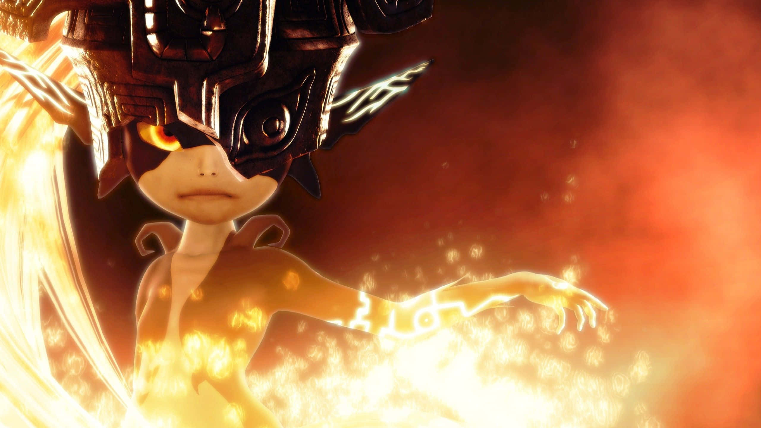 The Legend of Zelda, Midna, glowing orange eyes, 2K Desktop Wallpaper