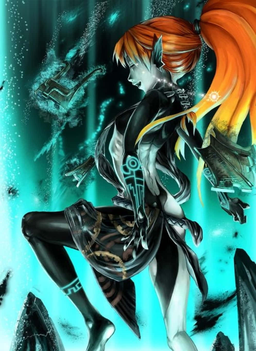 The Legend of Zelda, Midna, fiery-haired anime warrior, HD Phone Wallpaper