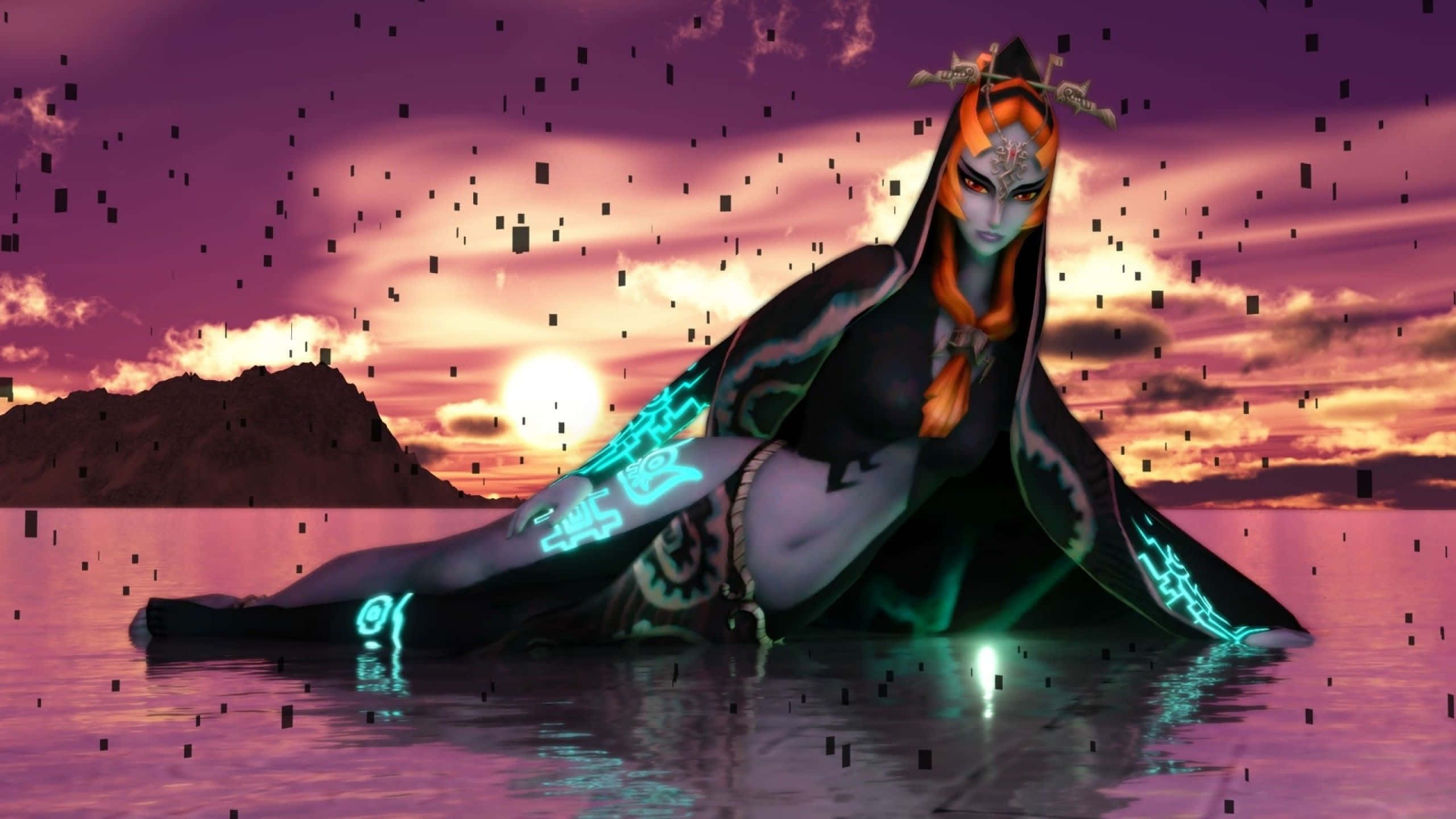 The Legend of Zelda, Midna, glowing tattoos, 2K Desktop Wallpaper