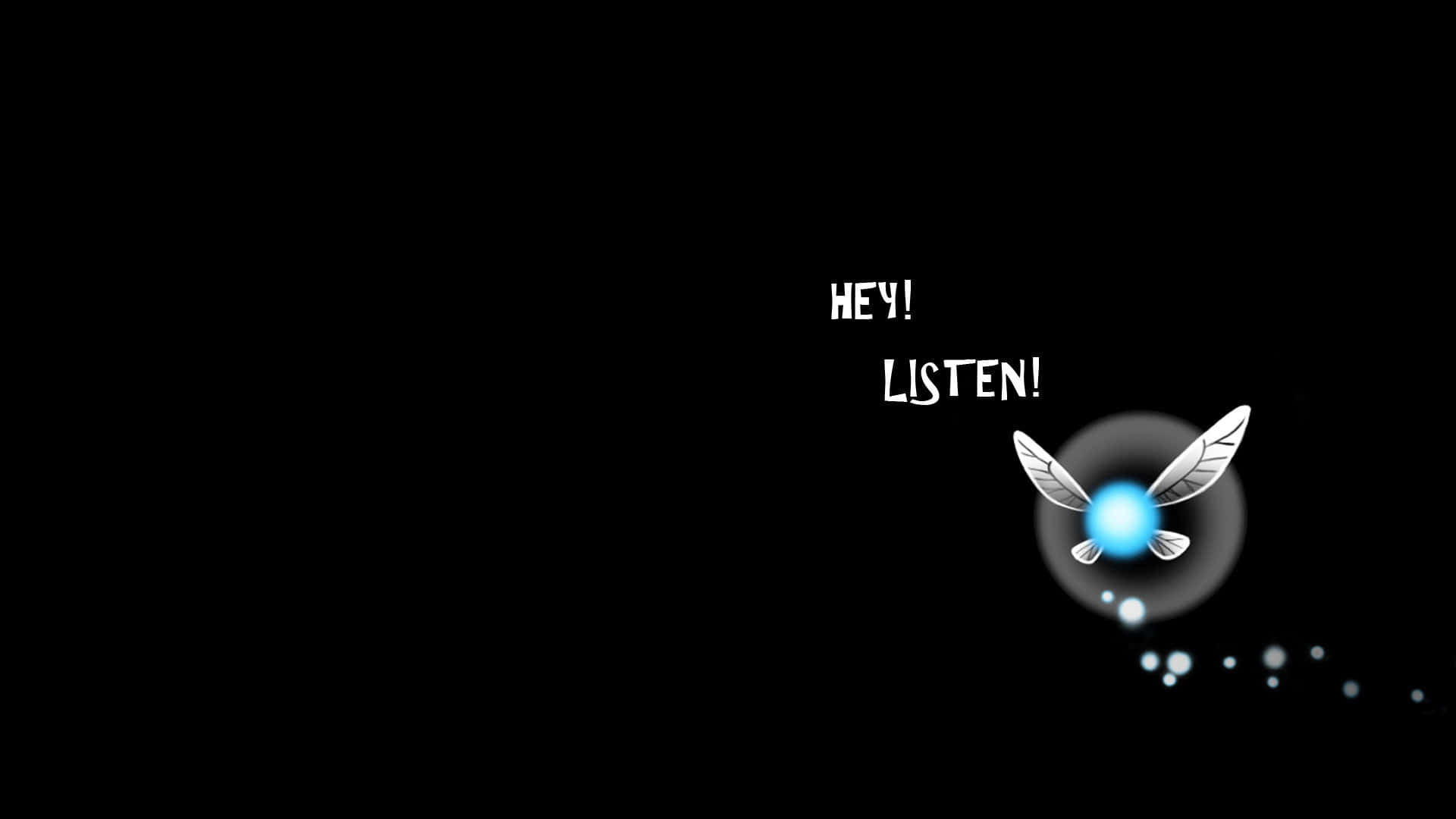 Legend of Zelda Navi, glowing blue orb, silver wings, Full HD Desktop Wallpaper
