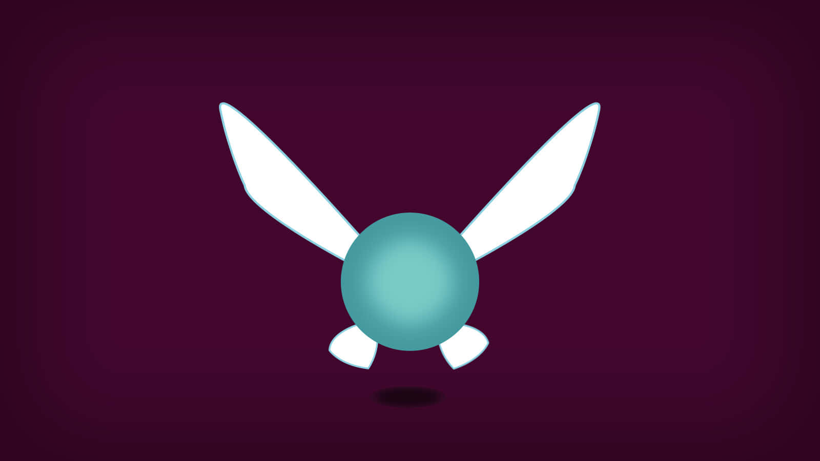 Legend of Zelda Navi, teal, white winglike shapes, HD Desktop Wallpaper