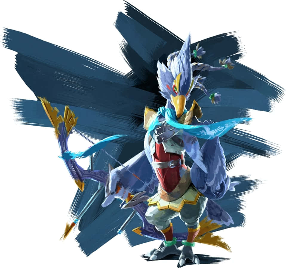 The Legend of Zelda, Revali, blue feathers, SD Desktop Wallpaper